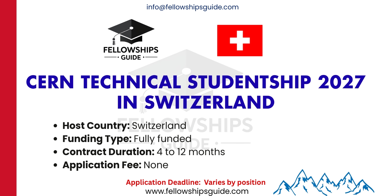 CERN Technical Studentship 2027 in Switzerland