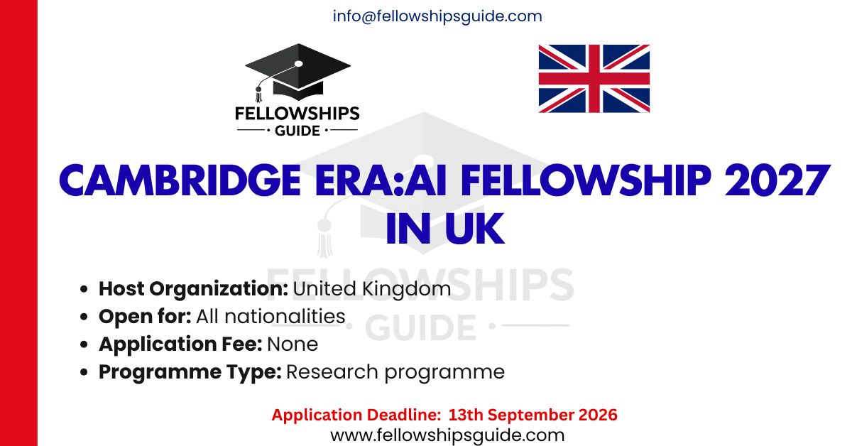 Cambridge ERA:AI Fellowship 2027 in UK