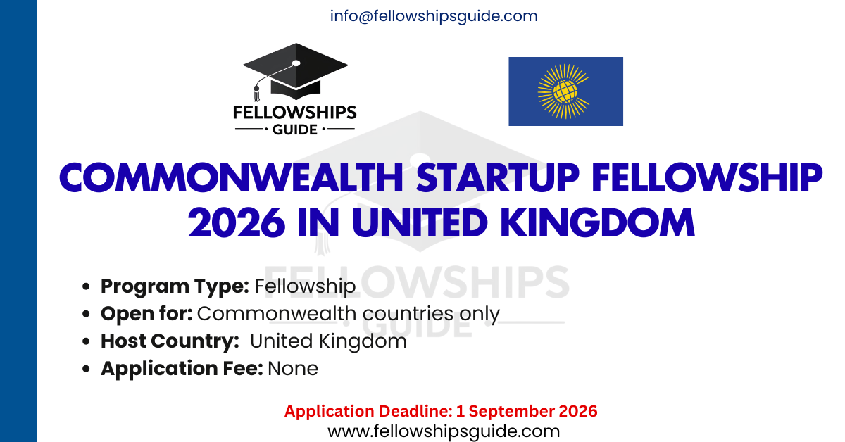 Commonwealth Startup Fellowship 2026 in United Kingdom