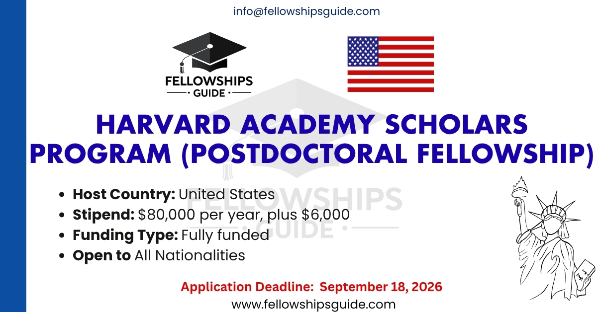 Harvard Academy Scholars Program (Postdoctoral Fellowship)