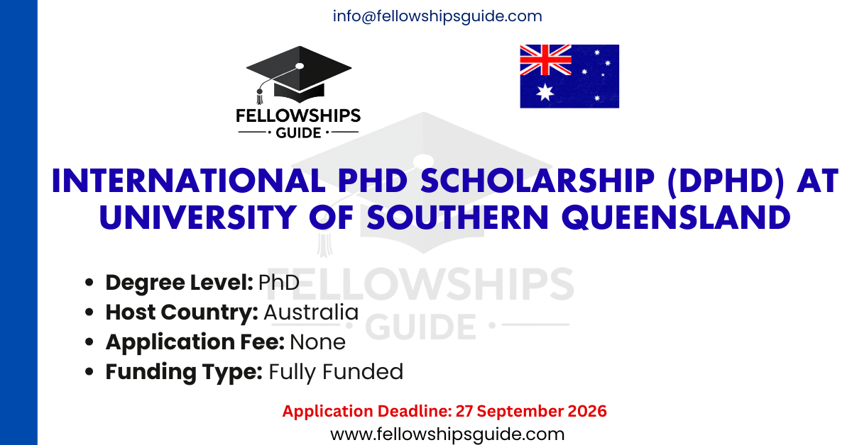 International PhD Scholarship (DPHD) at University of Southern Queensland