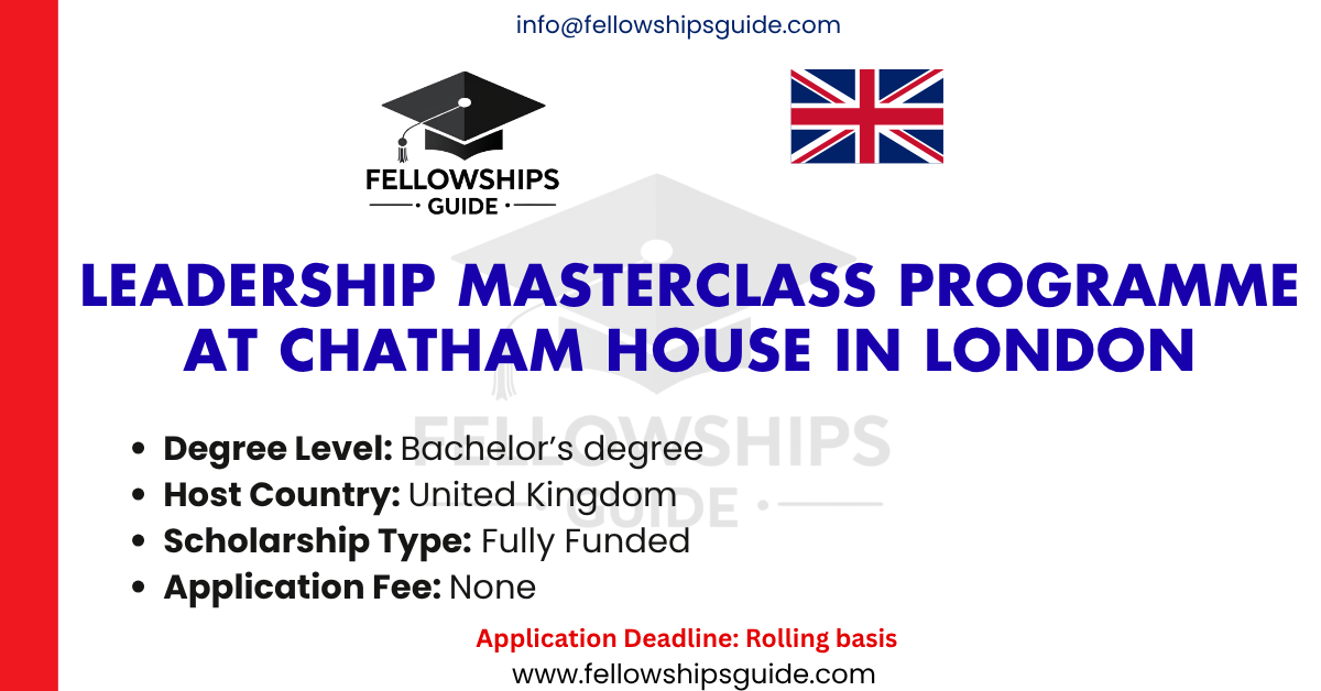 Leadership Masterclass Programme at Chatham House in London