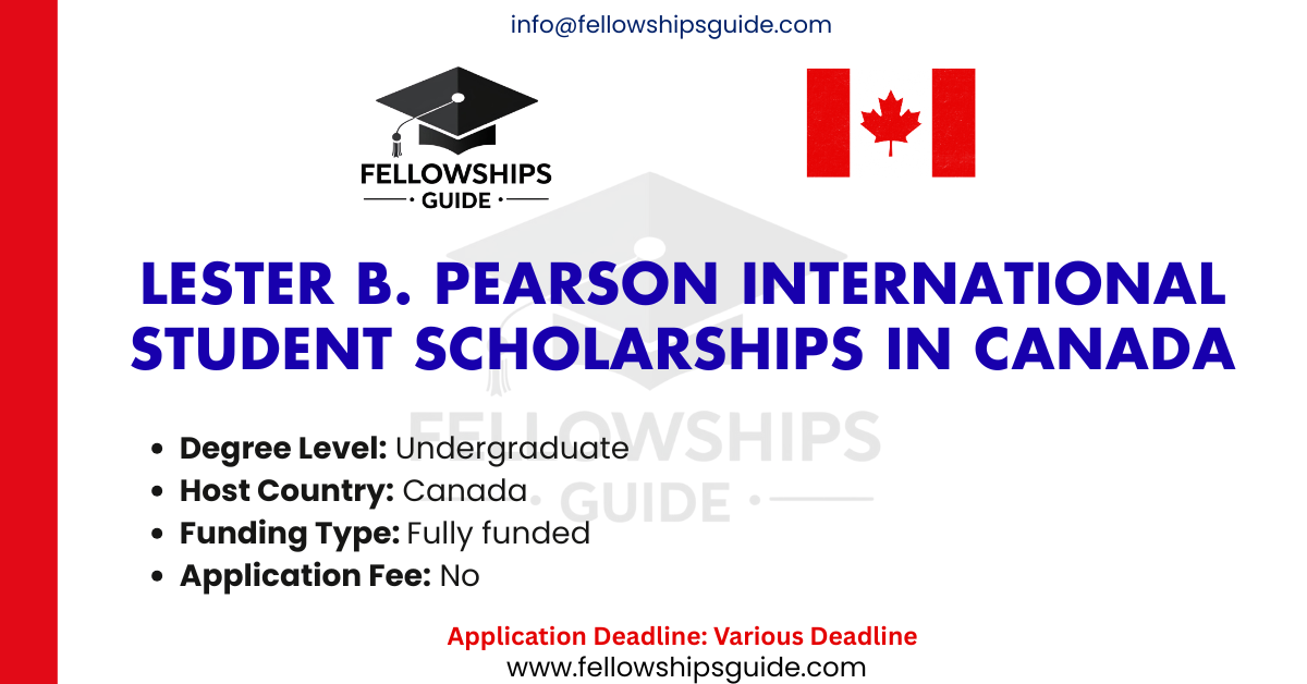 Lester B. Pearson International Student Scholarships in Canada