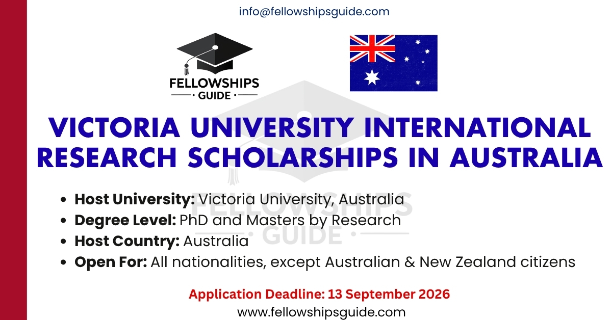 Victoria University International Research Scholarships in Australia