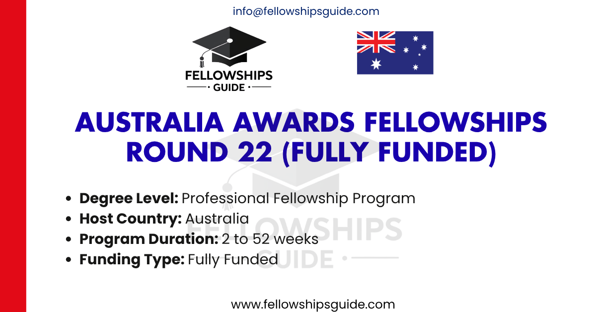 Australia Awards Fellowships Round 22 (Fully Funded)