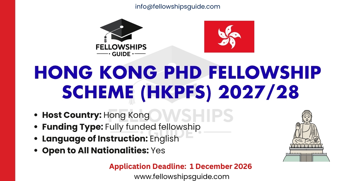 Hong Kong PhD Fellowship Scheme (HKPFS) 2027/28