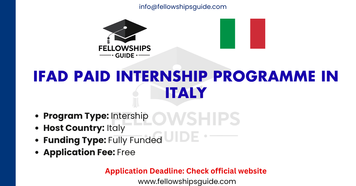 IFAD Paid Internship Programme in Italy