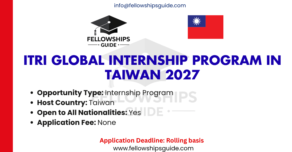 ITRI Global Internship Program in Taiwan 2027