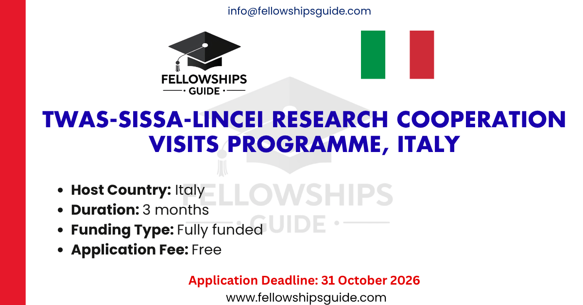 TWAS-SISSA-Lincei Research Cooperation Visits Programme, Italy