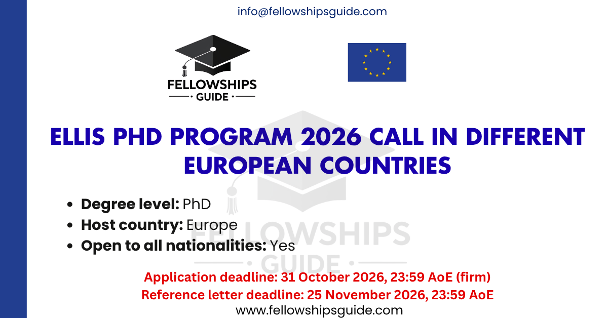 ELLIS PhD Program 2026 call in different European countries