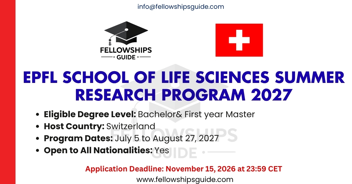 EPFL School of Life Sciences Summer Research Program 2027