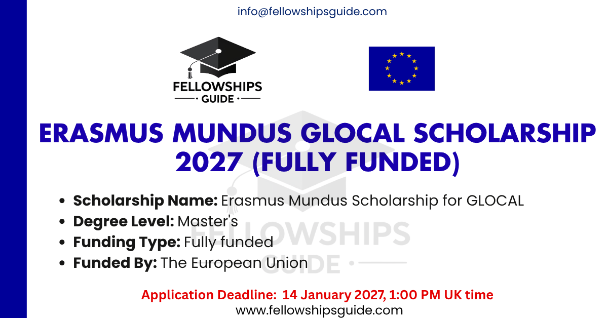Erasmus Mundus GLOCAL Scholarship 2027 (Fully Funded)