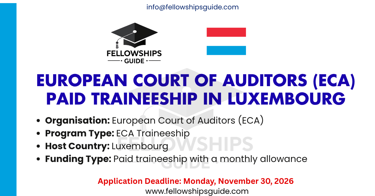European Court of Auditors (ECA) Paid Traineeship in Luxembourg