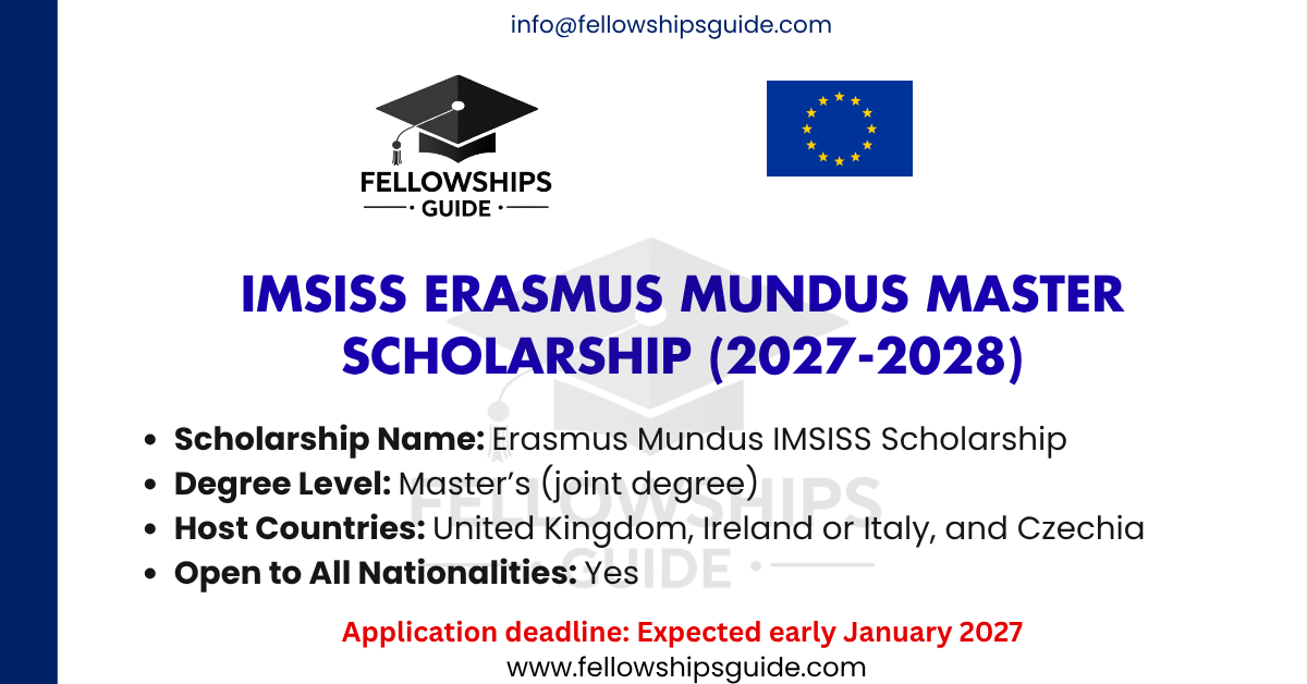 IMSISS Erasmus Mundus Master Scholarship (2027-2028)IMSISS Erasmus Mundus Master Scholarship (2027-2028)