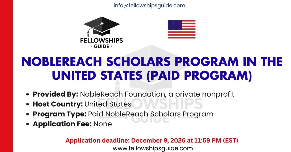 NobleReach Scholars Program in the United States (Paid Program)