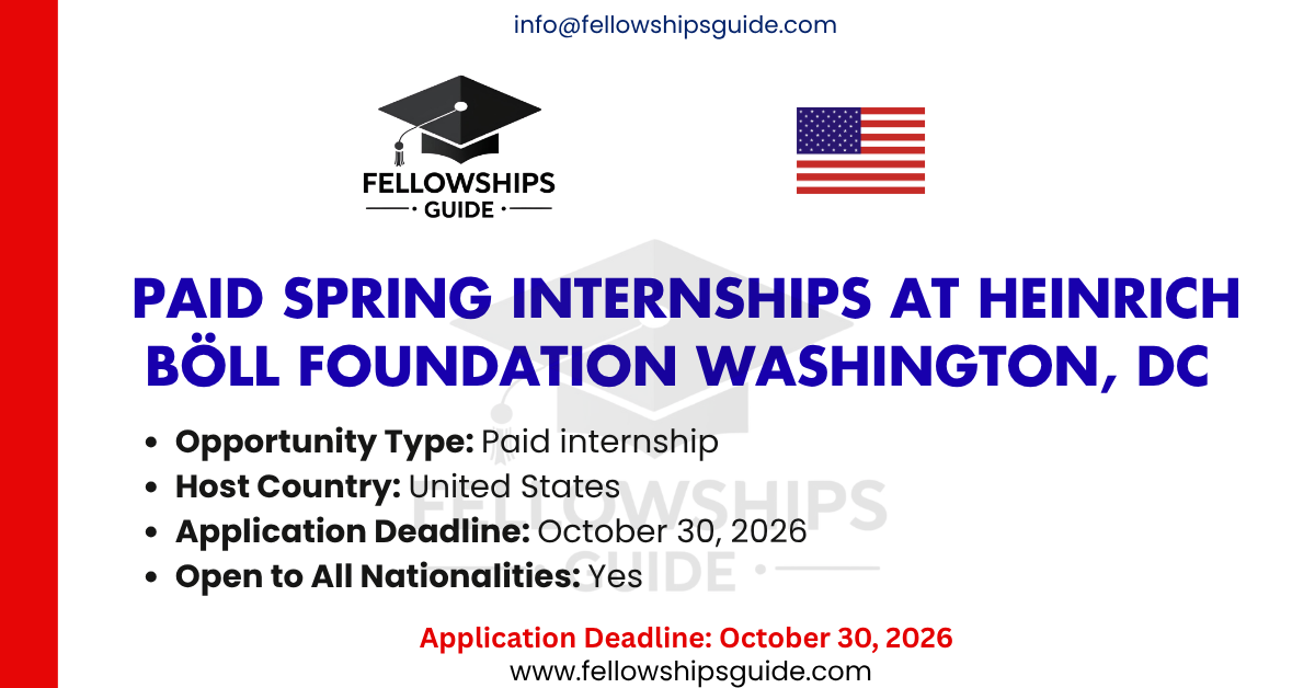 Paid Spring Internships at Heinrich Böll Foundation Washington, DC