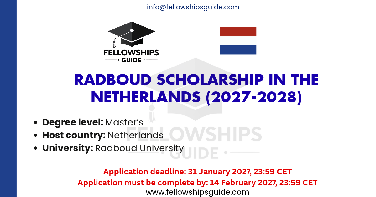 Radboud Scholarship in the Netherlands (2027-2028)