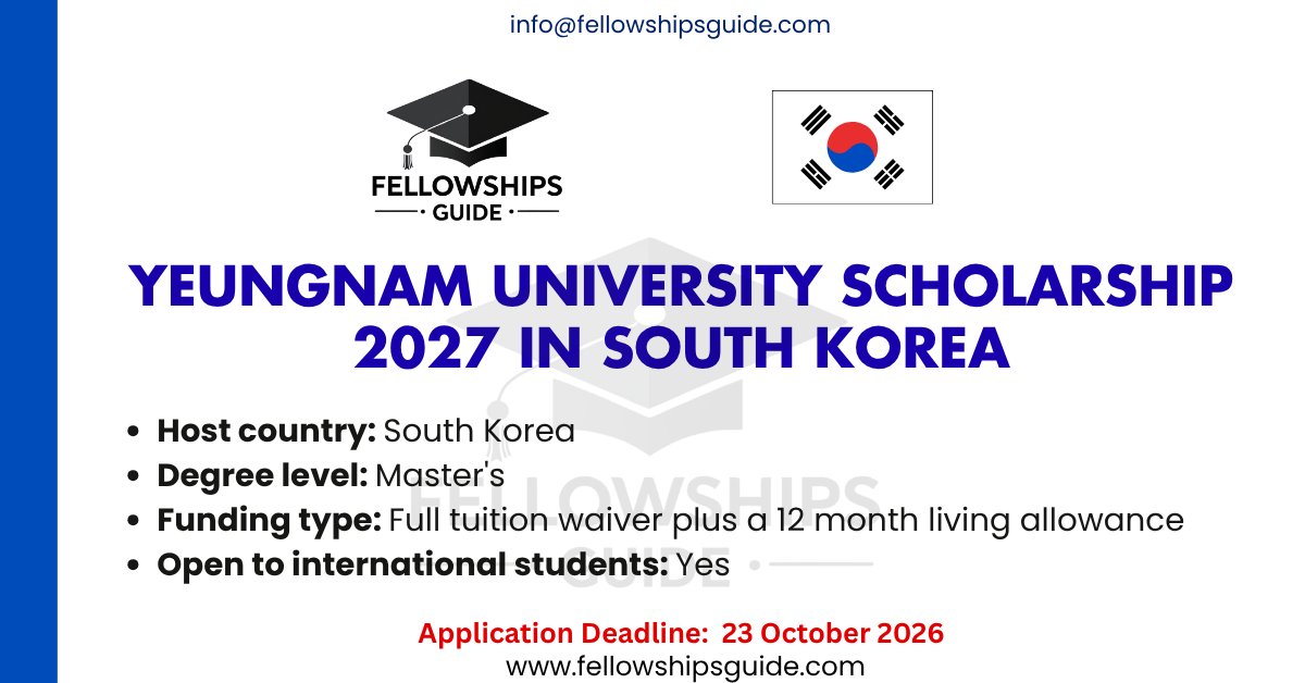 Yeungnam University Scholarship 2027 in South Korea